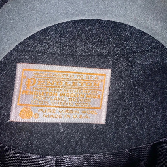Pendleton Womens Gray Single Button Wool Blazer Size 14 - Picture 5 of 7